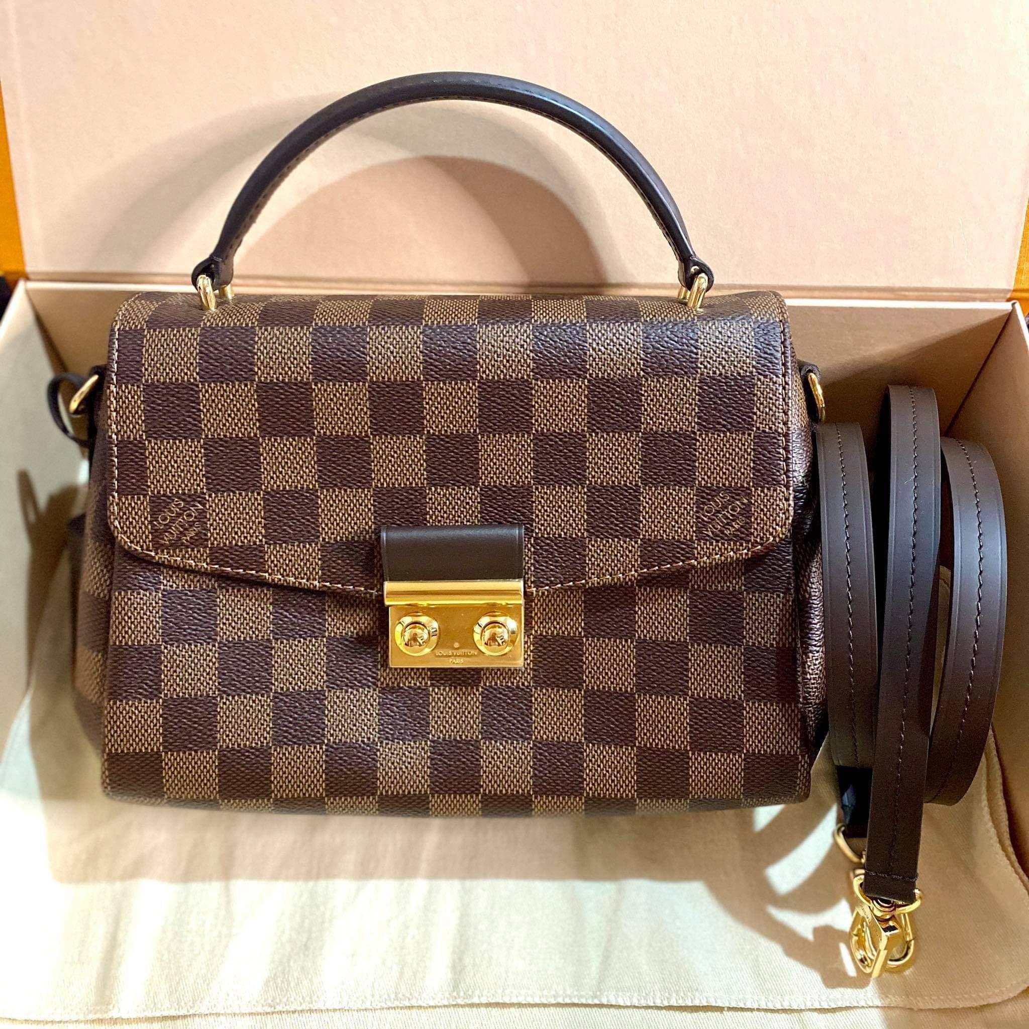 Louis Vuitton Croisette Damier Ebene with Braided Handle Bag, Luxury, Bags  & Wallets on Carousell