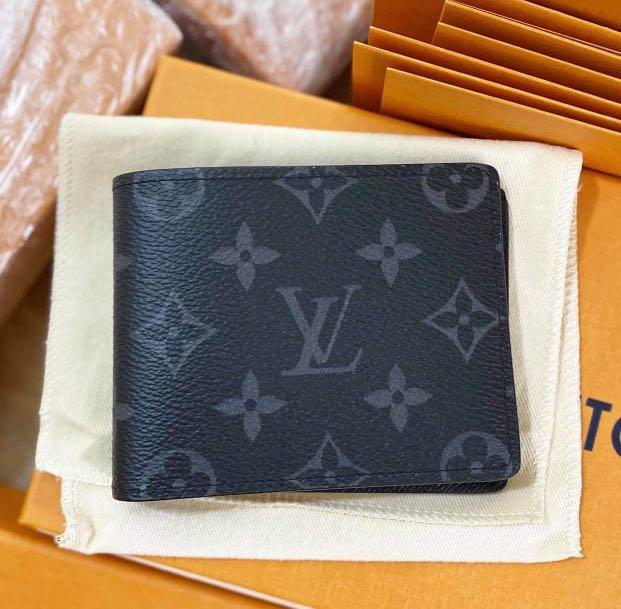 Louis Vuitton, Accessories, Auth Louis Vuitton Monogram Eclipse  Portefeuille Slender M62294 Mens Bill