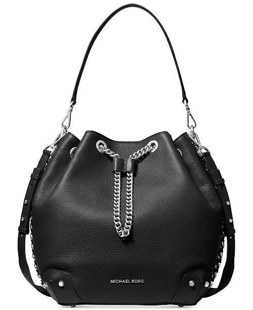 Michael michael kors alanis store pebble leather bucket bag