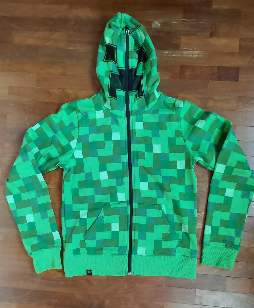 Minecraft Creeper Zip-up costume hoodle with mask, Babies & Kids ...