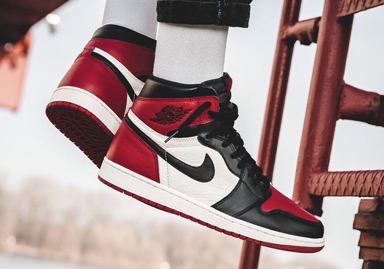 Nike Air Jordan Retro High OG Bred Toe, Men's Fashion, Footwear, on Carousell