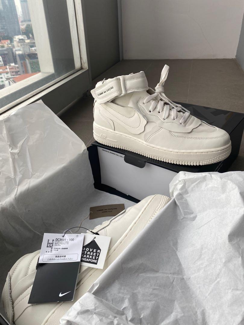 [PRICED TO SELL] Nike CDG - Comme des Garcons Air Force 1 Mid (White)  INSTOCK