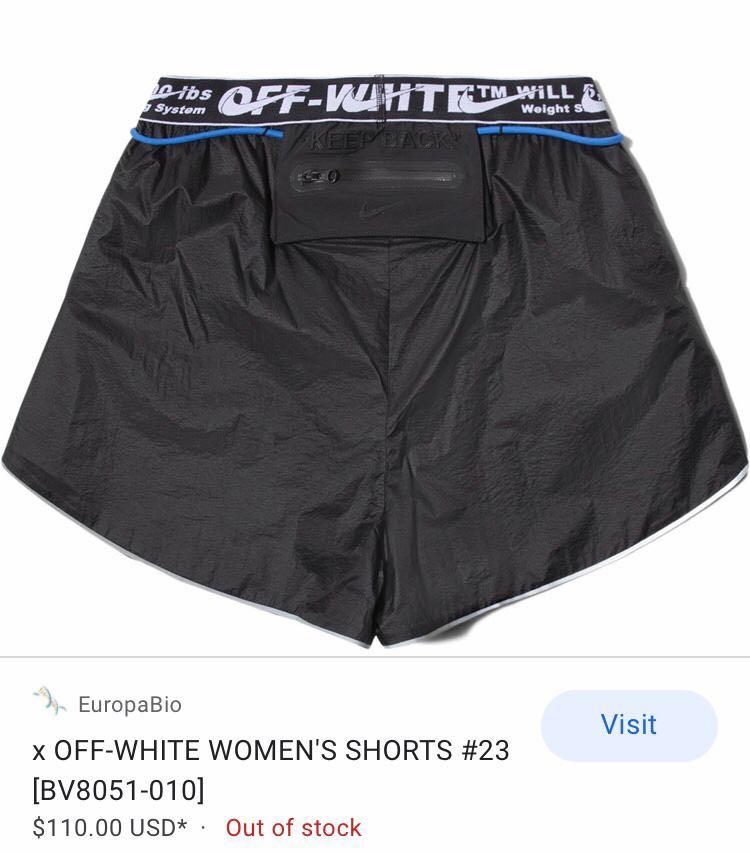nike off white nrg shorts