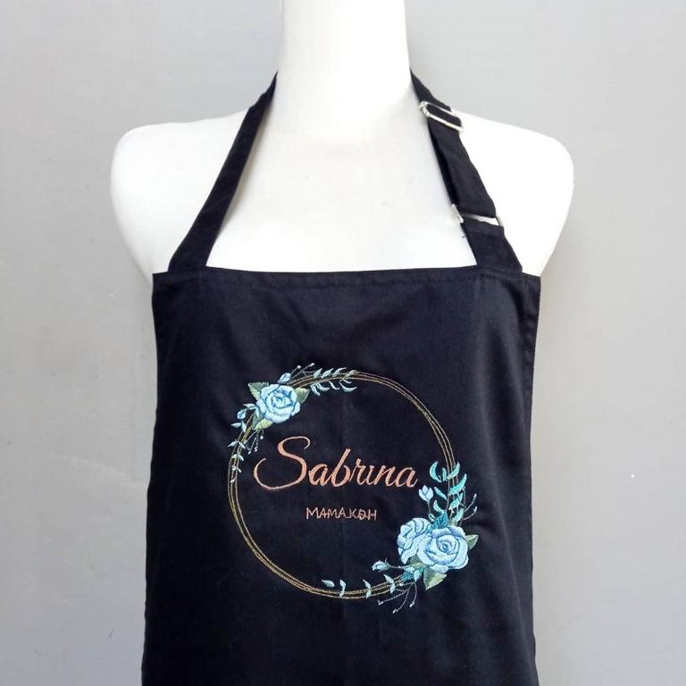 Chef apron custom embroidery on sale