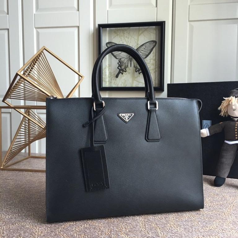 PRADA SAFFIANO LEATHER WORK BAG, Men's Fashion, Bags, Briefcases on  Carousell