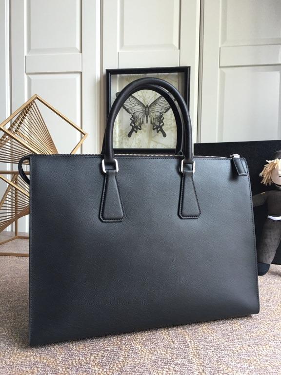 PRADA SAFFIANO LEATHER WORK BAG Men s Fashion Bags Briefcases
