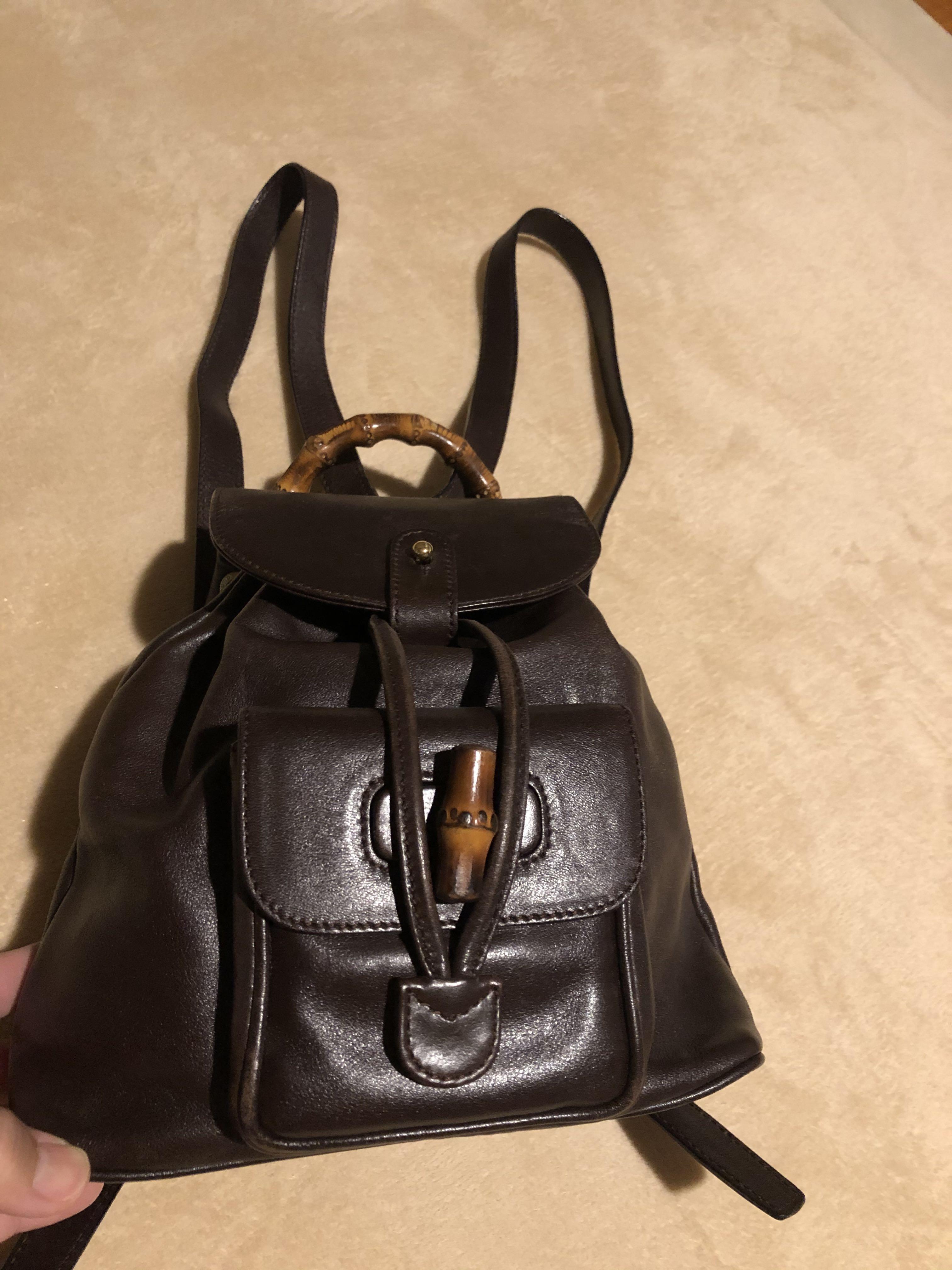 gucci bamboo backpack vintage