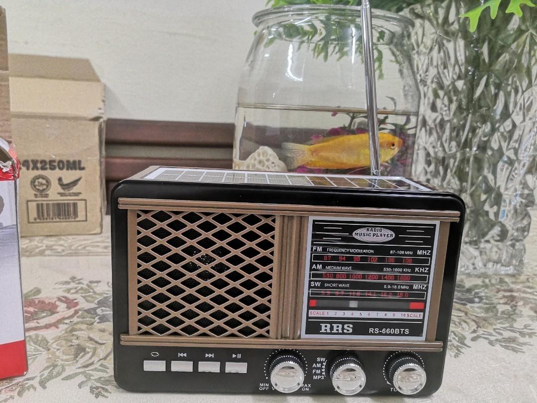 Radio Fungsi Lampu Suluh Torch Light Solar Panel Blue Tooth Connect Media Player Model Rrs Rs