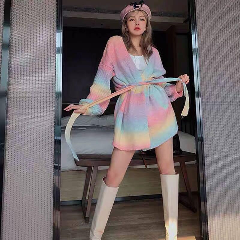 Rainbow kimono cardigan store