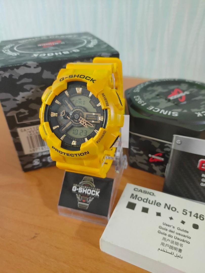 Rare Hot Casio G shock GA 110 GA110 GA 110CM 9ADR Yellow Camouflage NOS discontinued deadstock camo legit