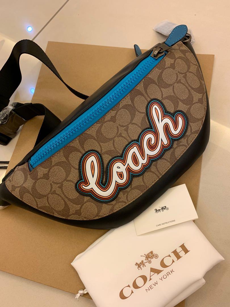 Ready Stock authentic coach 76795 men chest bag belt crossbody