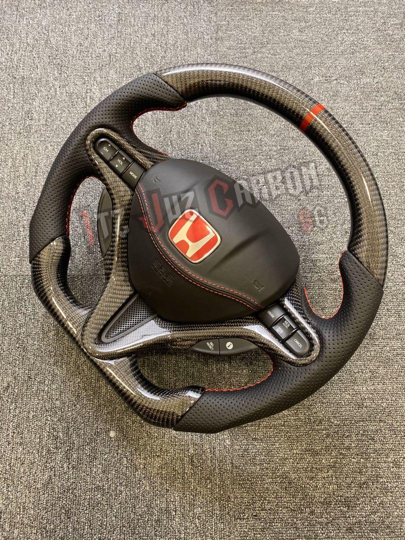 (Ready stock) Honda Civic FN2 Type R Carbon fibre steering wheel, Car