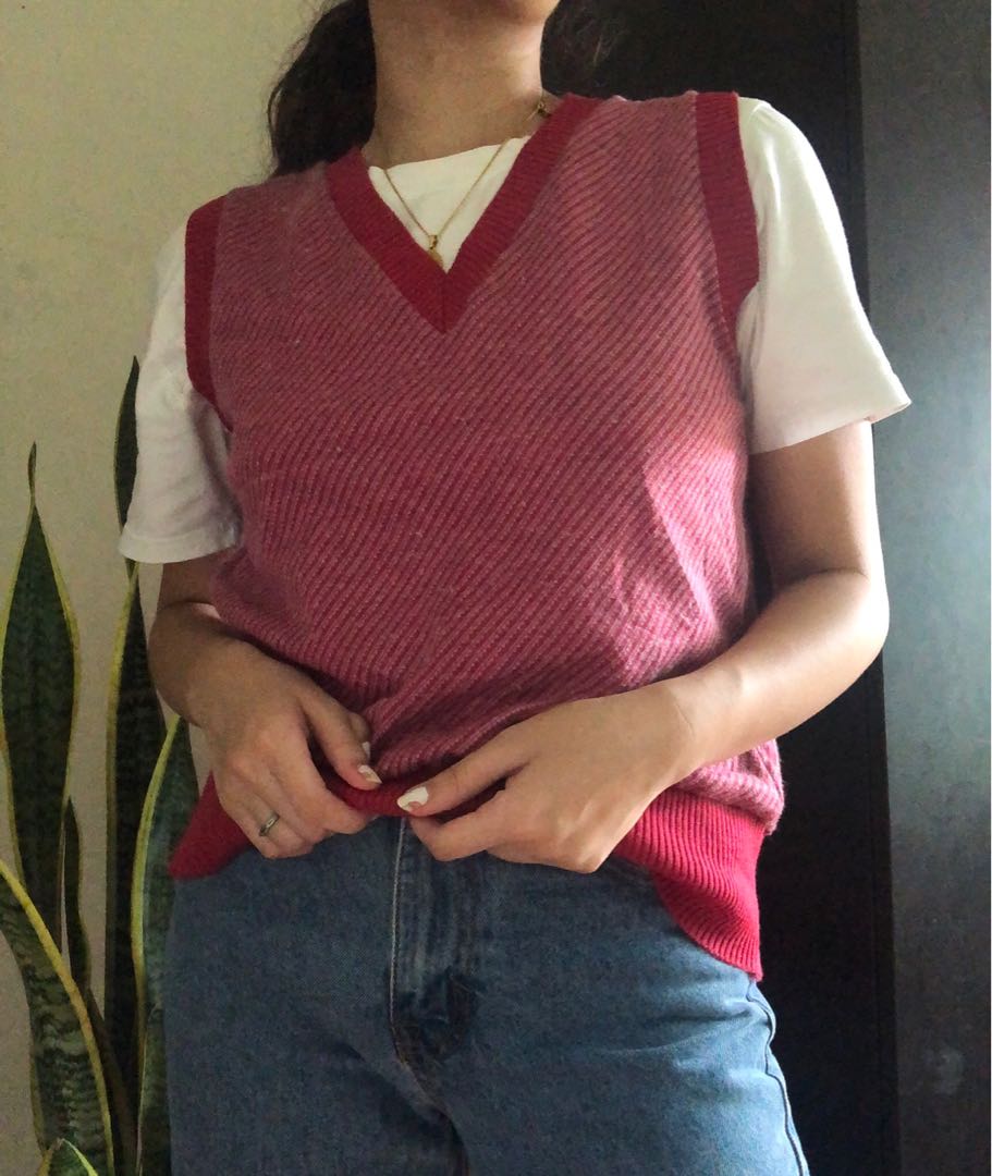 striped sweater vest