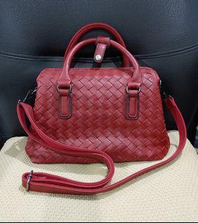 Red Weaved Bag