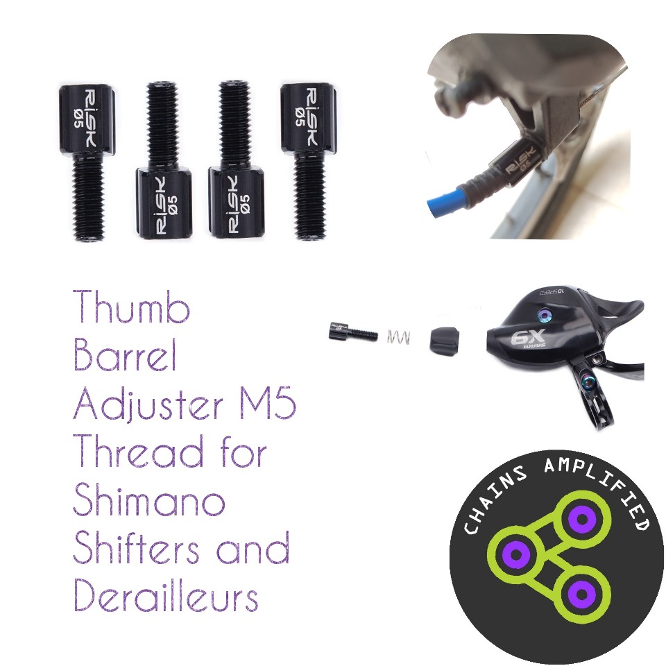 Risk M5 Thumb Barrel Adjuster Screw for Shifter and Derailleur, Sports