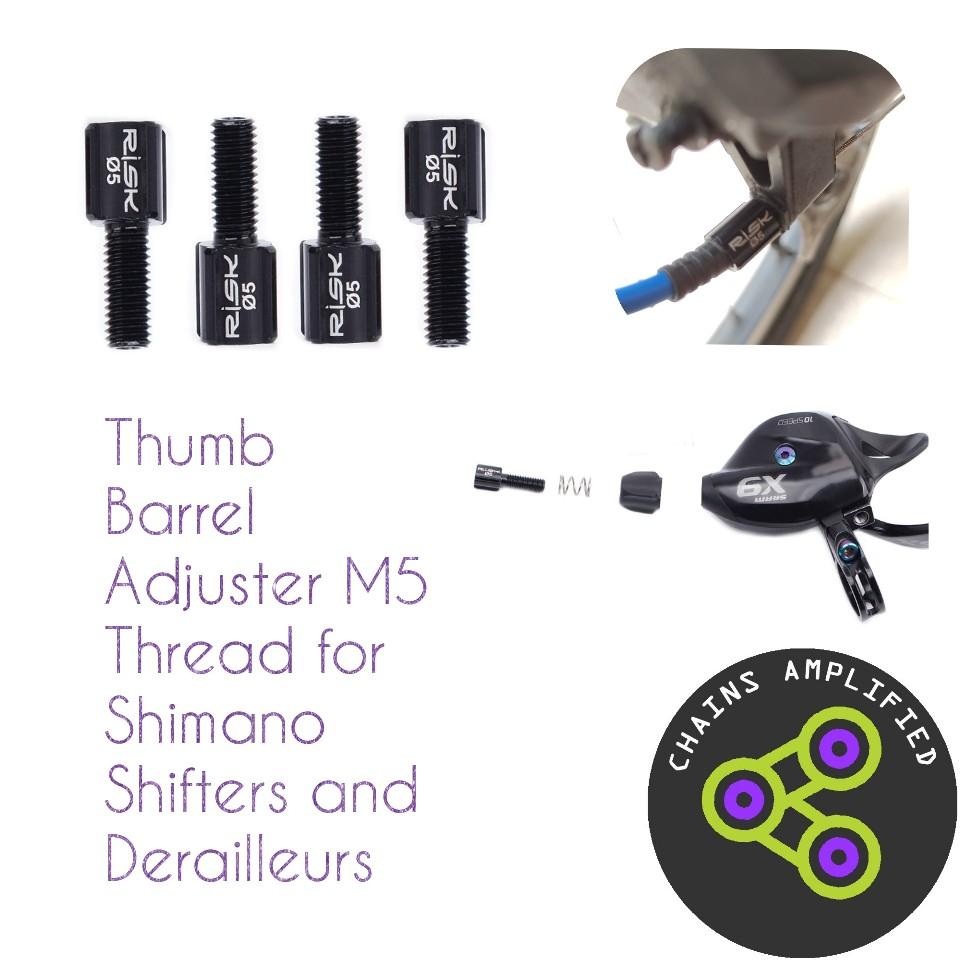 Risk M5 Thumb Barrel Adjuster Screw for Shifter and Derailleur, Sports