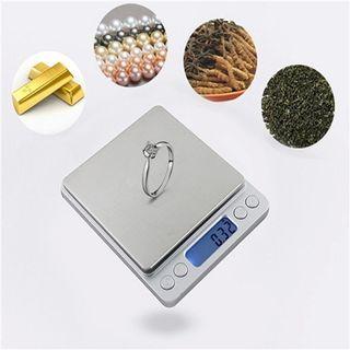 Silver Digital Platform Portable Weight Weighing Cooking Jewelry Scale
