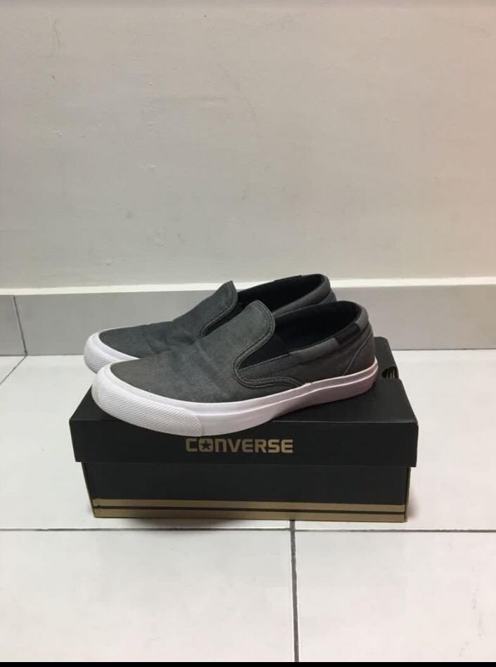 Slip on Converse Grey Women s Fashion Footwear Sneakers on