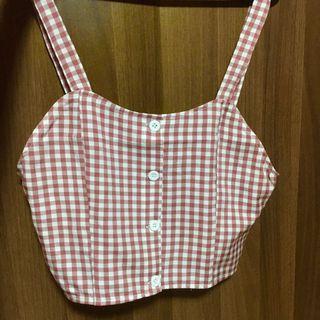 Something Borrowed Button Down Crop Top