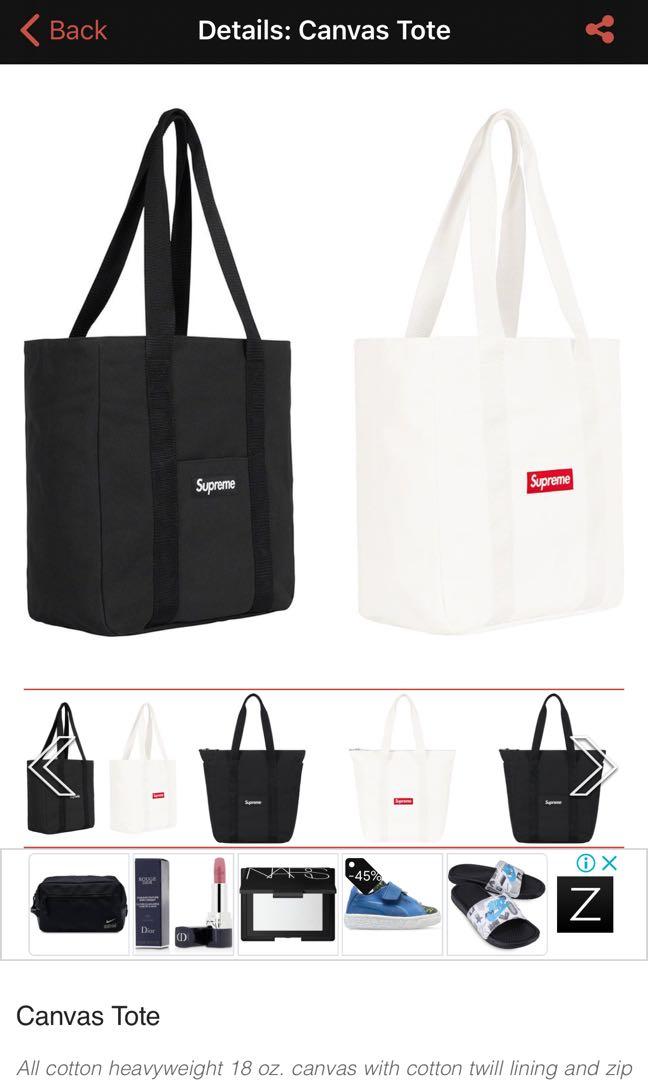 Supreme FW20 Canvas Tote Bag, Men's Fashion, Bags, Sling Bags on 