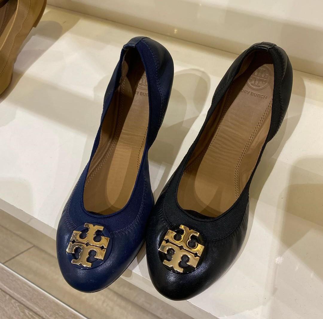 Claire elastic ballet flats tory burch discount