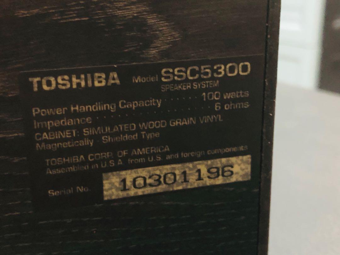 Toshiba Center Speaker SSC5300 (Category: Soundbars, Speakers & Amplifiers) located in Pasig City. Submitted by jengidol (Listing ID 1044043577, Image 3). Description: Linaeum Ribbon tweeter, good for entry level ht setup, slight nego.