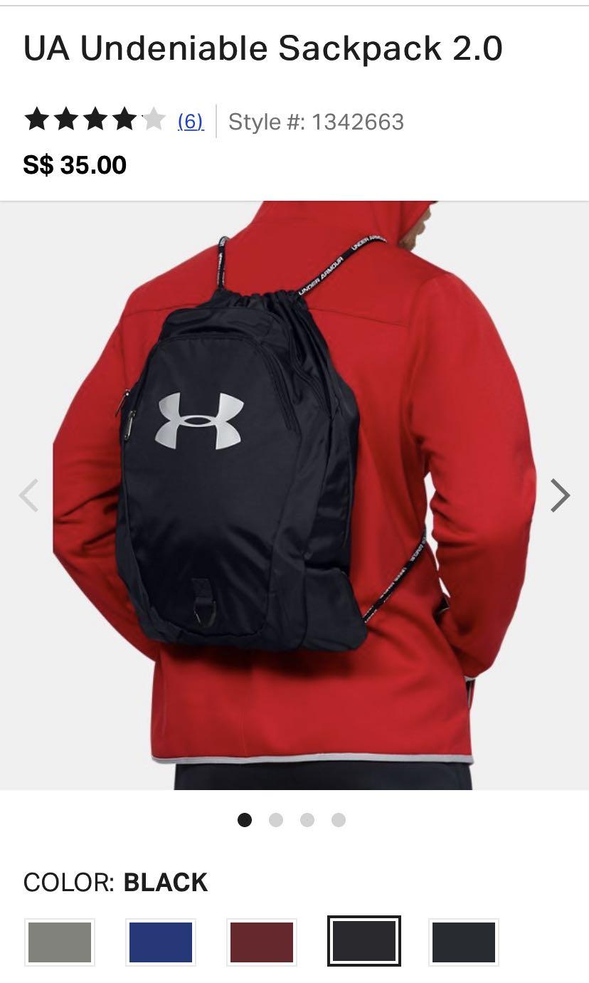Sports Bagpack Underarmour Undeniable 2.0 Sackpack Men s