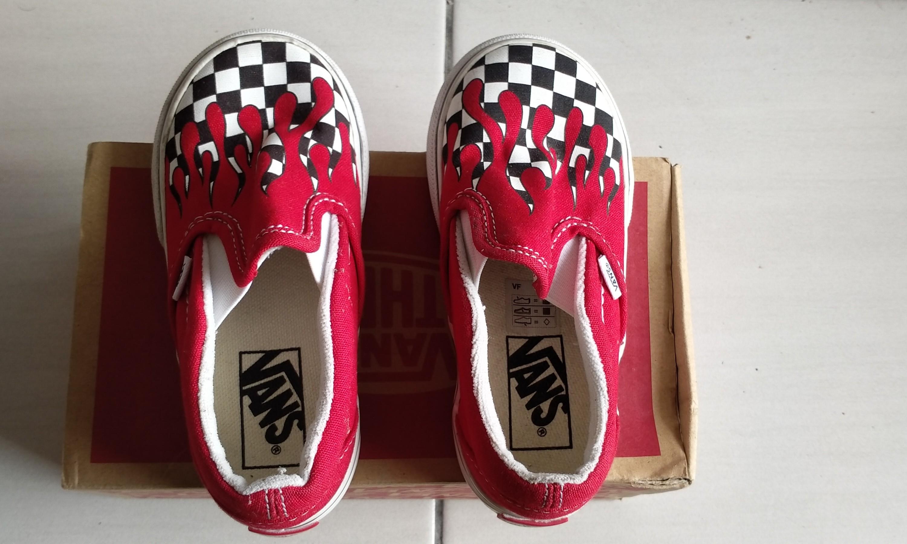 bloody checkered vans