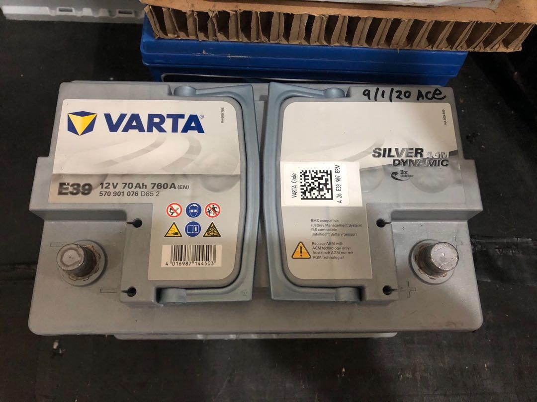Varta AGM 70Ah Silver Dynamic Battery, Car Accessories, Electronics &  Lights on Carousell