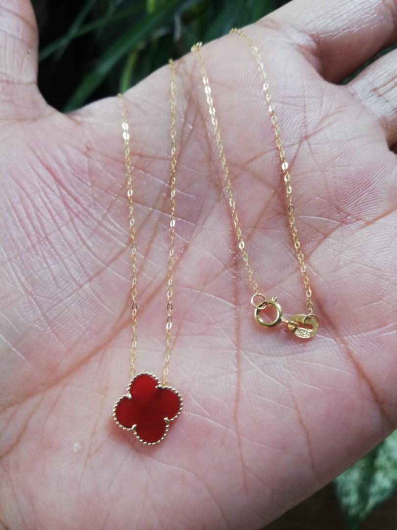 Vca red necklace sale