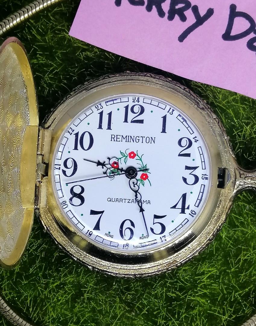 Remington quartzarama pocket best sale watch