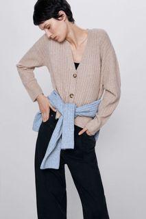 Zara Camel Cardigan Size Large