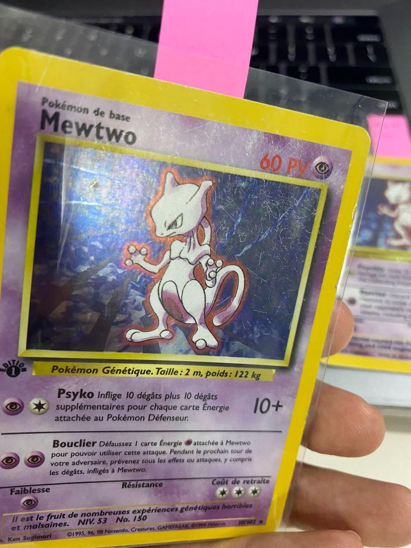 carte pokemon mewtwo 1 editon set de base