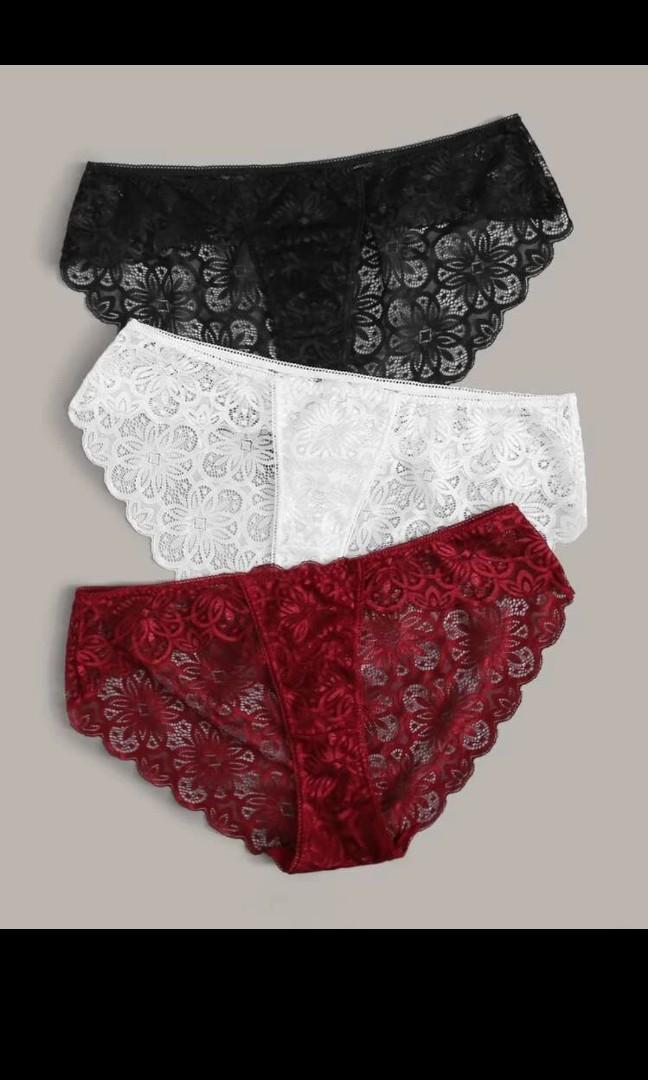 floral lace panty set