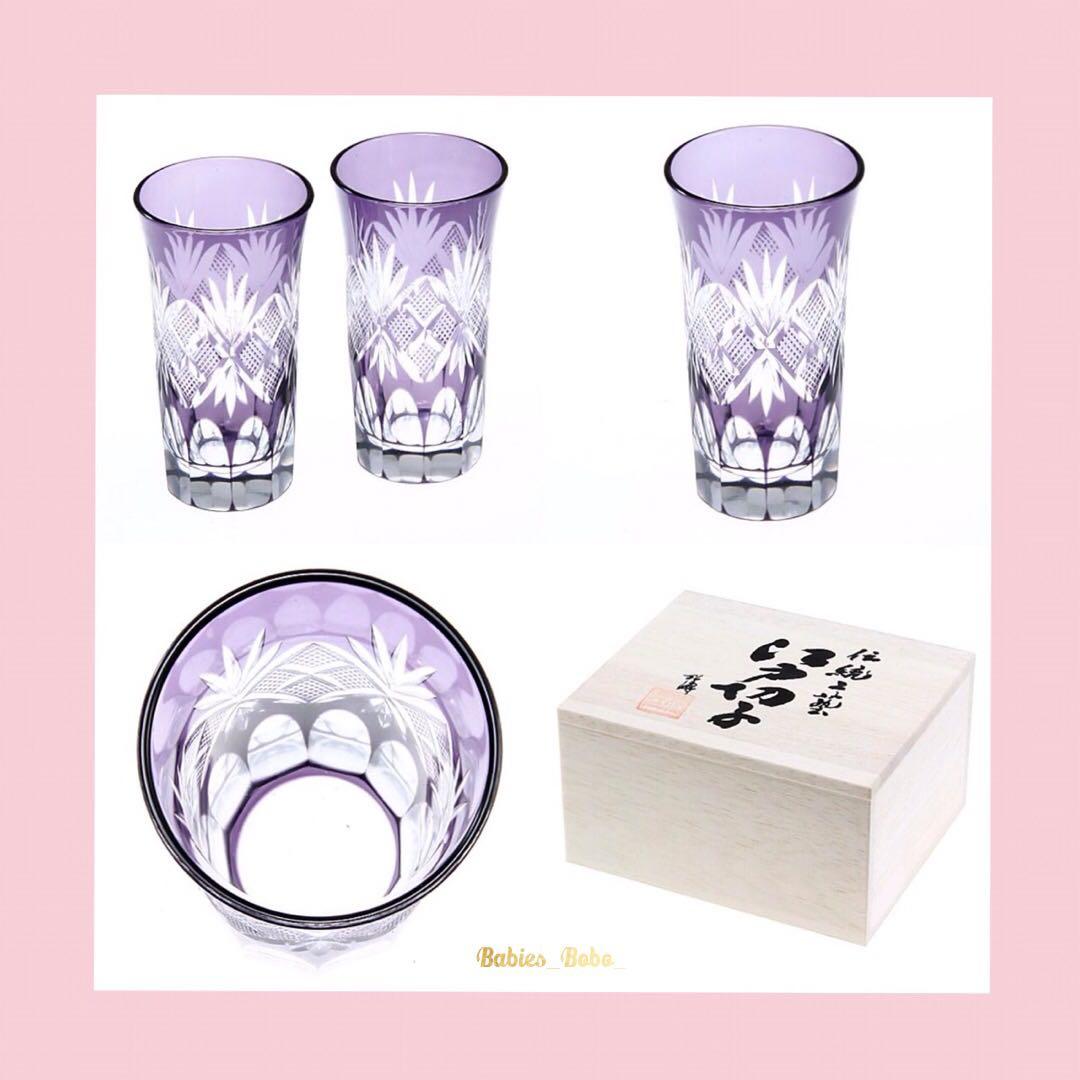江戶切子紫魚切子杯 預購 Carousell