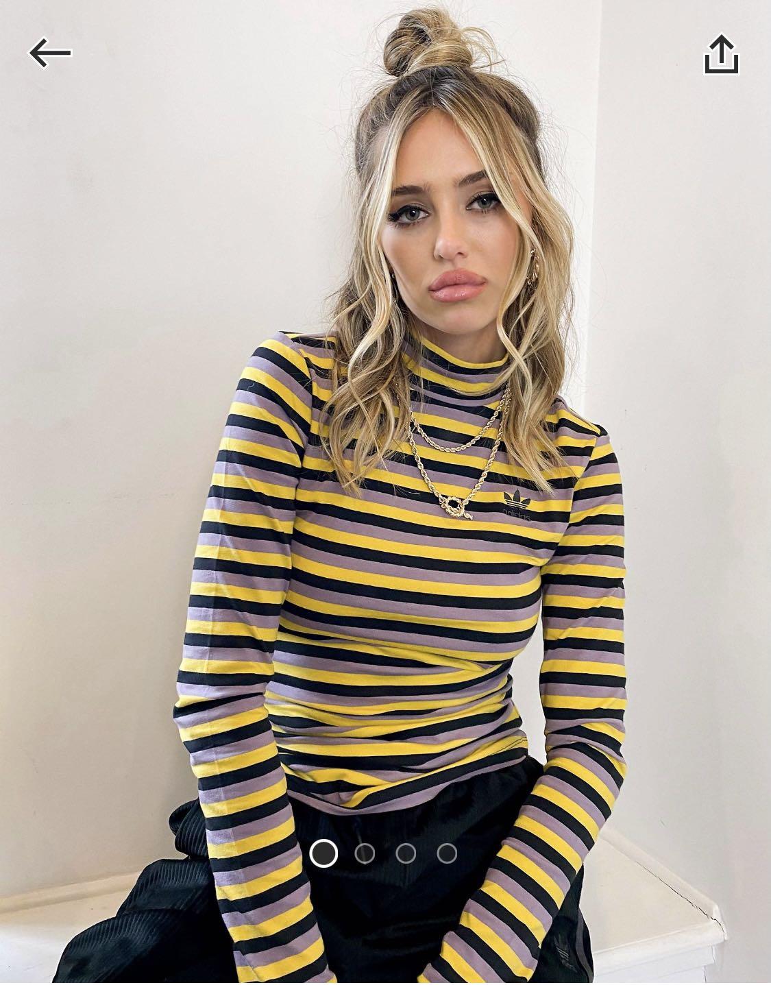 mustard adidas top