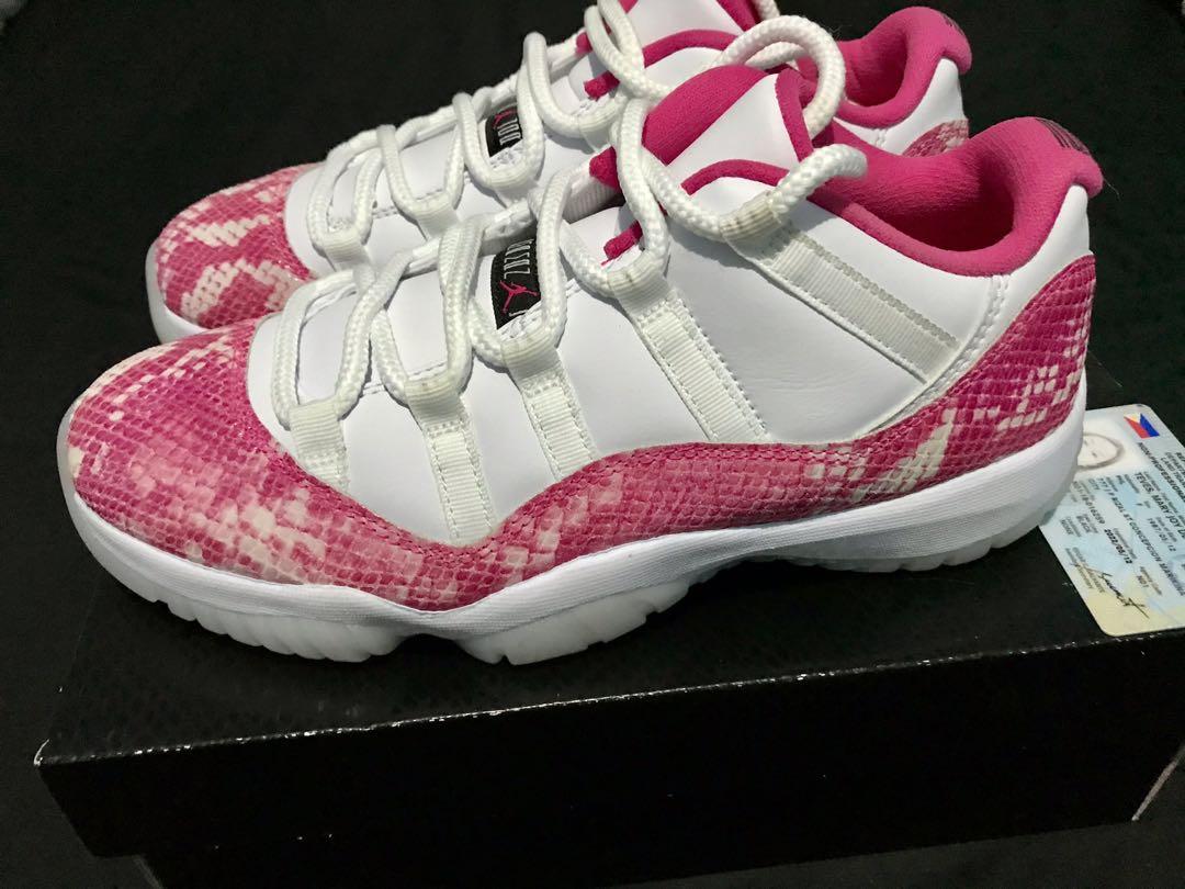 Jordan 11 retro pink snakeskin sales