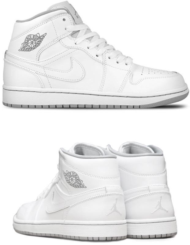 Air Jordan Retro Mid Pure White（2015）, Fashion, Sneakers on Carousell