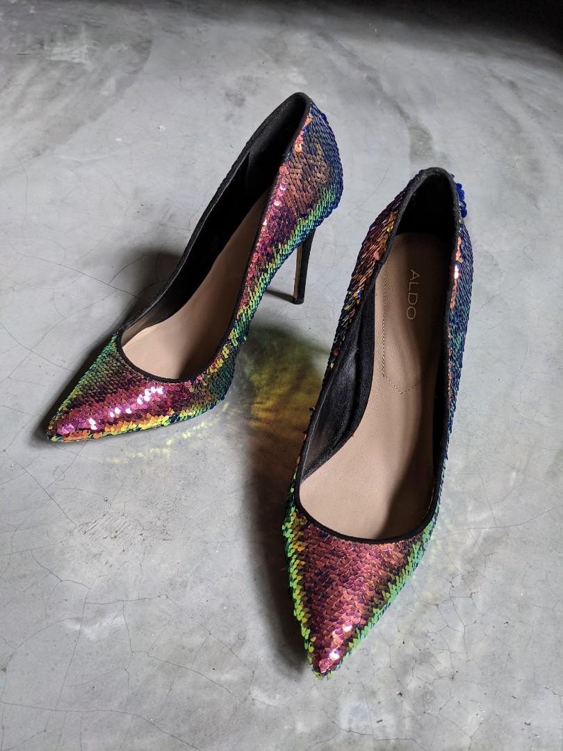 Aldo | Shoes | Aldo Gold Sparkle Glitter Heels | Poshmark