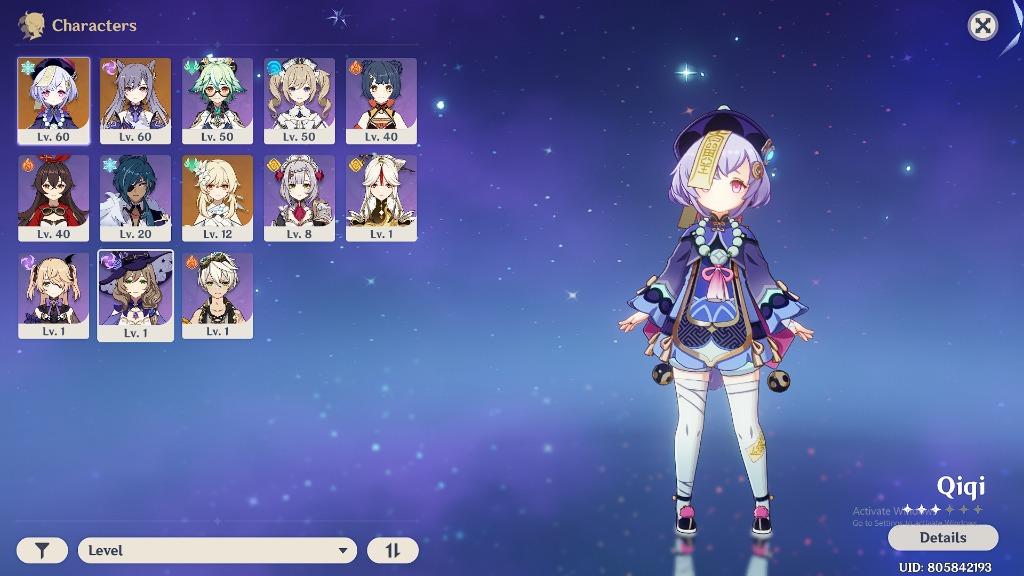 Ar33 Keqing Qiqi Sucrose Fischl Genshin Multiple 4 Star Weapon Impact Asia Account Video Gaming Others On Carousell