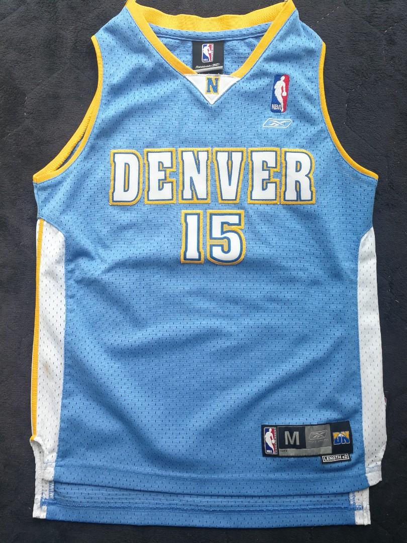 CARMELO ANTHONY MELO DENVER NUGGETS Reebok Authentic Jersey BABY BLUE 48 XL  MEN