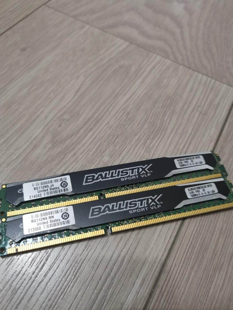 Ballistix Sport 8GB Single DDR3 1600 MT s BLS8G3D1609ES2LX0 Carousell