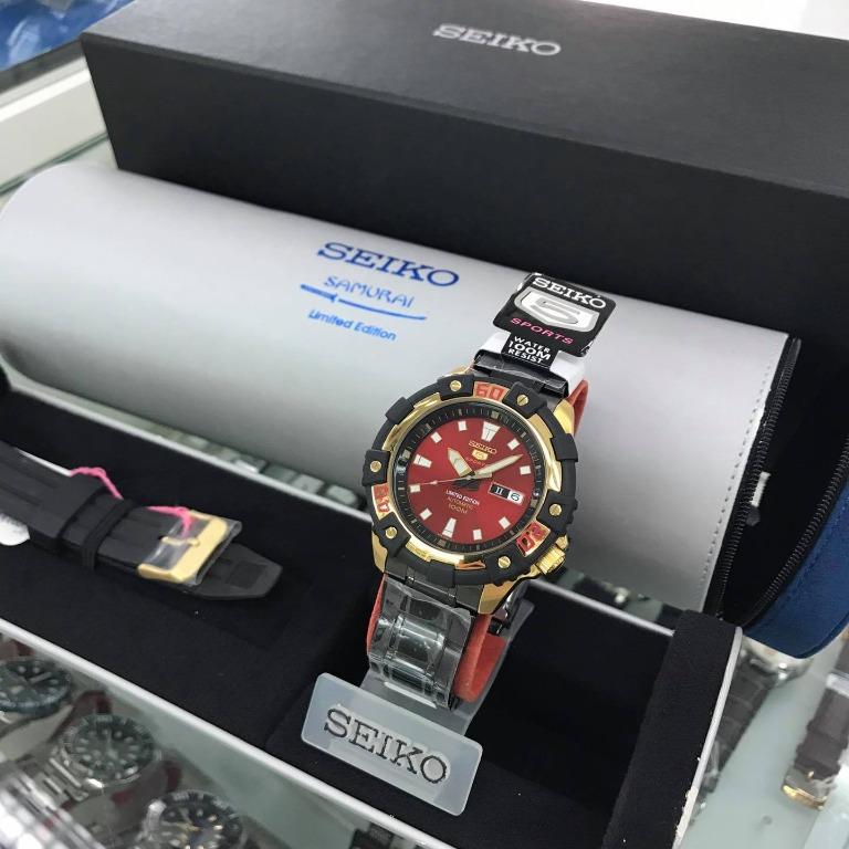 BNIB SEIKO Red Samurai Automatic Men's Watch SRP526K1 SRP526 Limited Edition  999 Pcs, Mobile Phones & Gadgets, Wearables & Smart Watches on Carousell