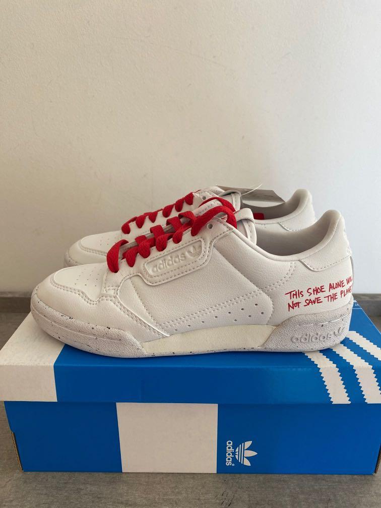 Red adidas new arrivals continental 80