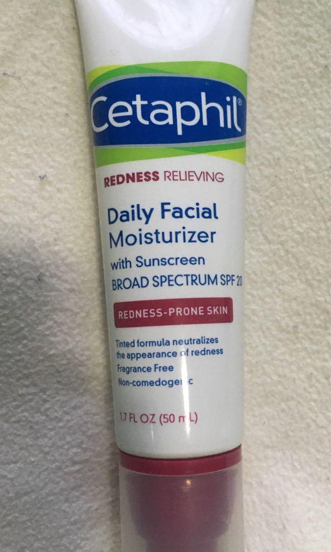 Authentic Cetaphil Redness Relieving Daily Moisturizer (Category: Face Care) located in Quezon City. Submitted by mkmsells (Listing ID 1044232357, Image 1). Description: One of the best moisturizers in the market. Recommended to relieve redness. Guaranteed authentic. US-bought. Used once for testing purposes only. Sf c/o buyer.