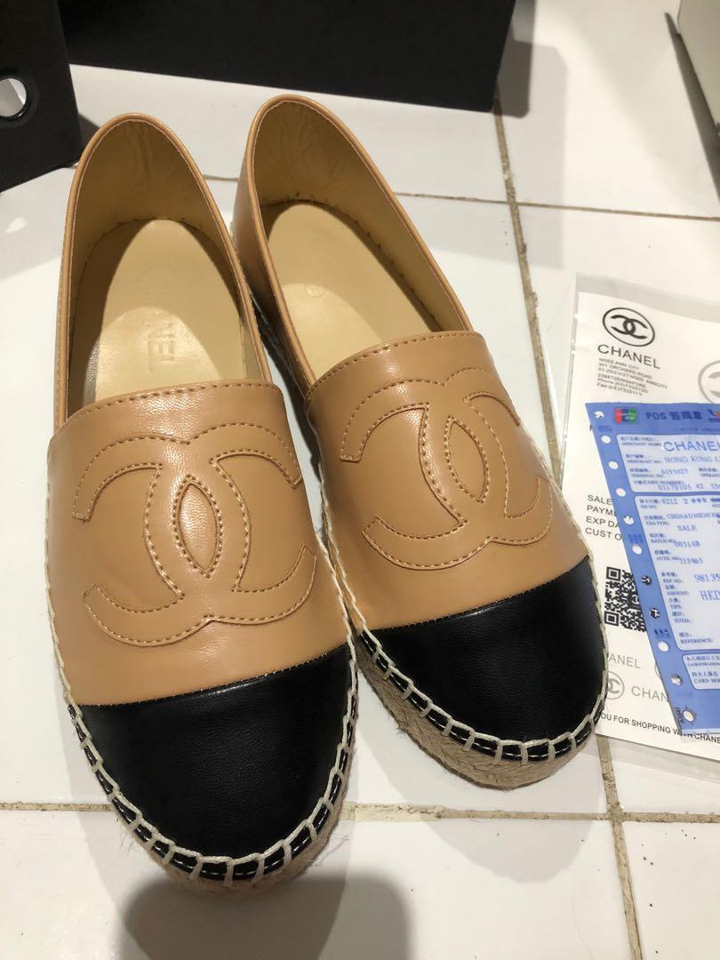 Sepatu chanel popular chanel espadrilles 39