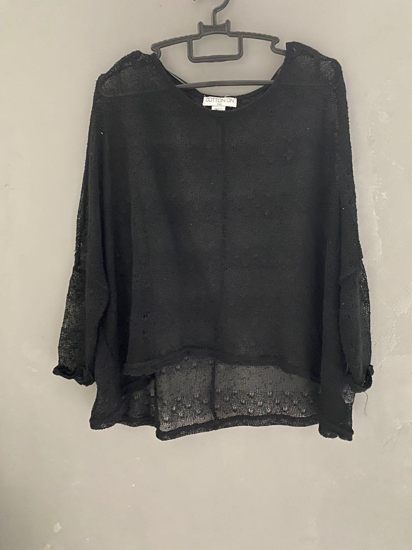 cotton batwing top