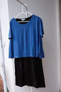 dress lucu warna biru