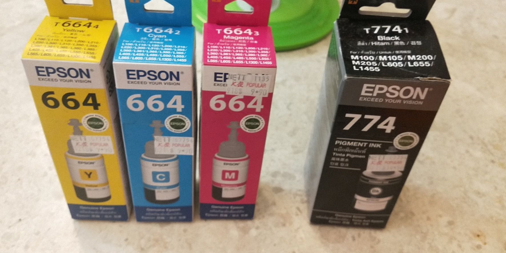 difference between epson 664 and 774 ink