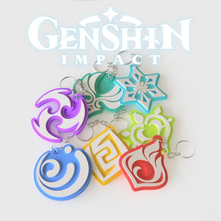 Genshin Impact Keychain Design Craft Handmade Goods Accessories On Carousell